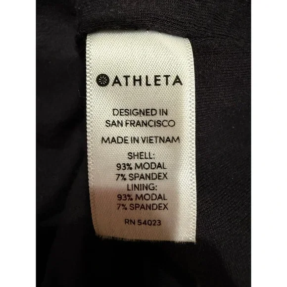 Athleta Santorini Thira Midi Dress Black Twist Back Sleeveless Size Large - Picture 5 of 6